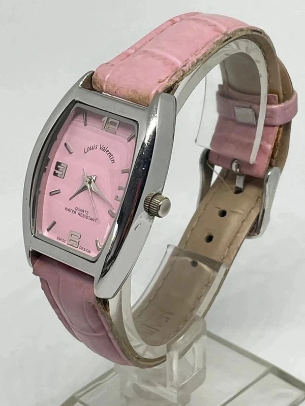 Montre Louis Valentin rose femme vintage quartz suisse – design suisse, élégant et résistant à l'eau – photo 2
